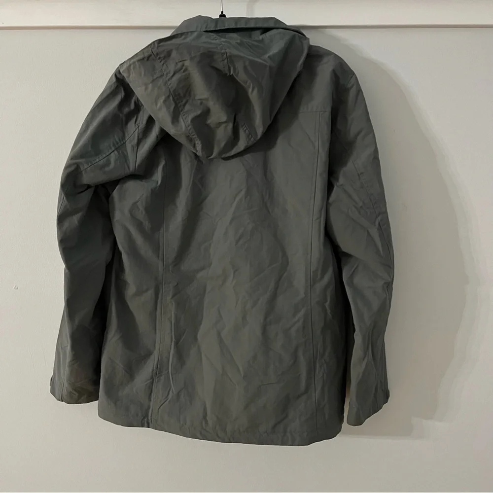 LAND END Boys Arctic Grey Outrigger Hooded Fleece Lined Jacket SZ M-10-12